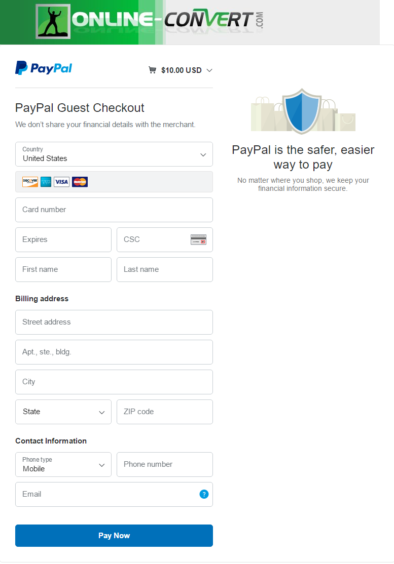 paypal account online