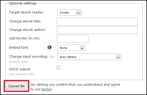 kindle file format support