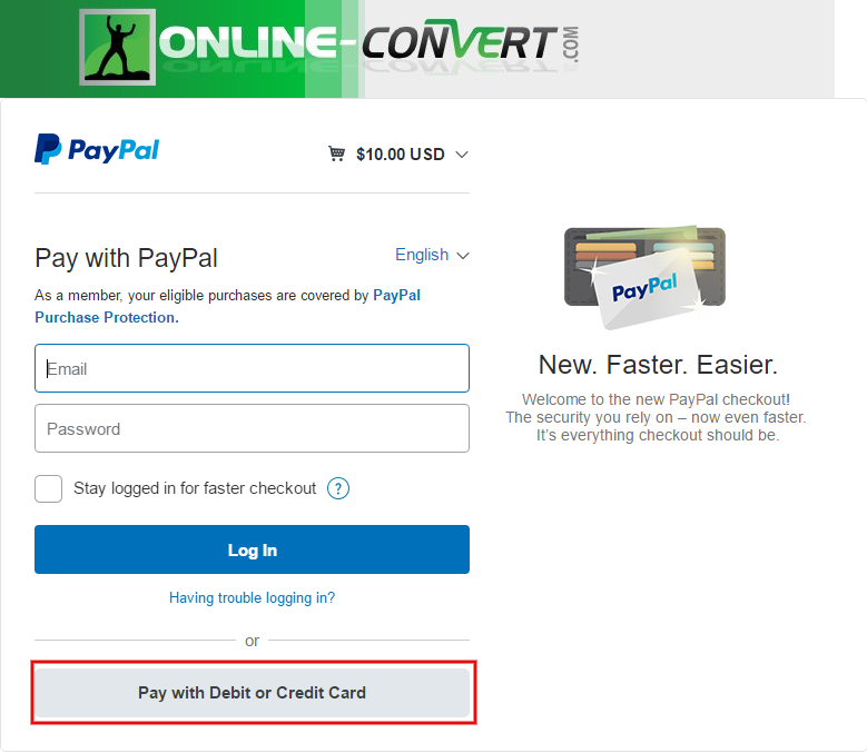 paypal debit convert