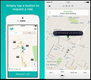 Lyft or Uber iPhone Apps