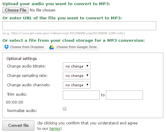 convert audionote file to mp3