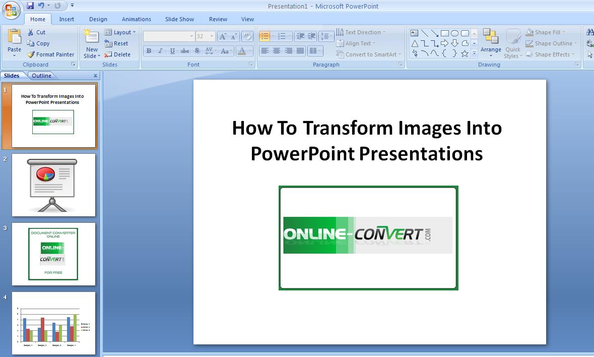 How To Transform Images Into PowerPoint Presentations | Online file