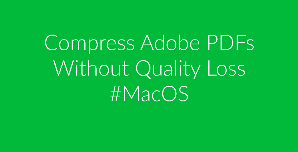 compress pdf mac for free