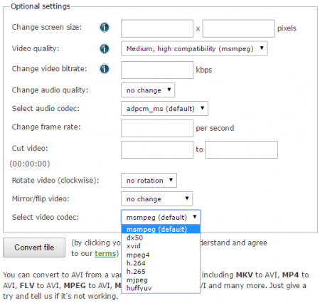 NEW Feature: Change Video Codec | Online file conversion blog