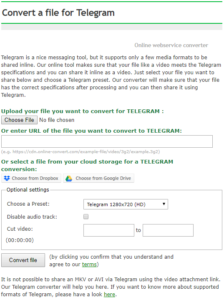 Telegram Video Converter