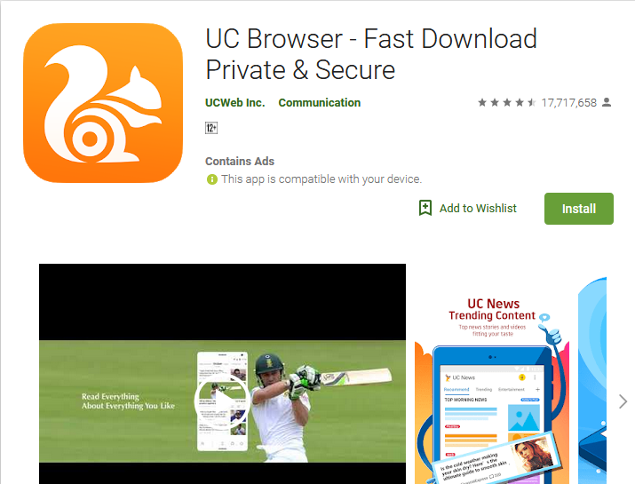 uc browser fast download android