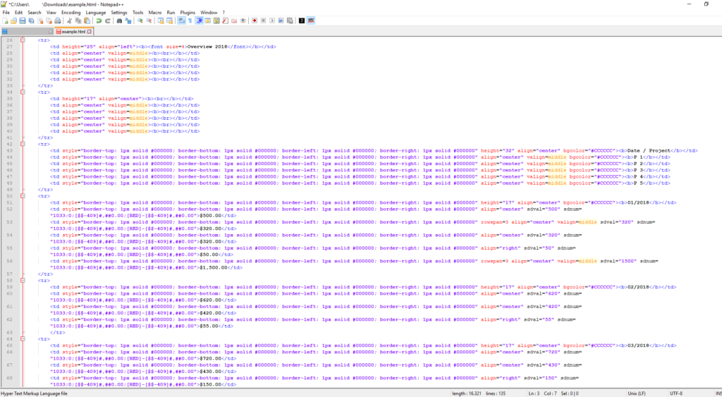 html to spreadsheet converter libreoffice