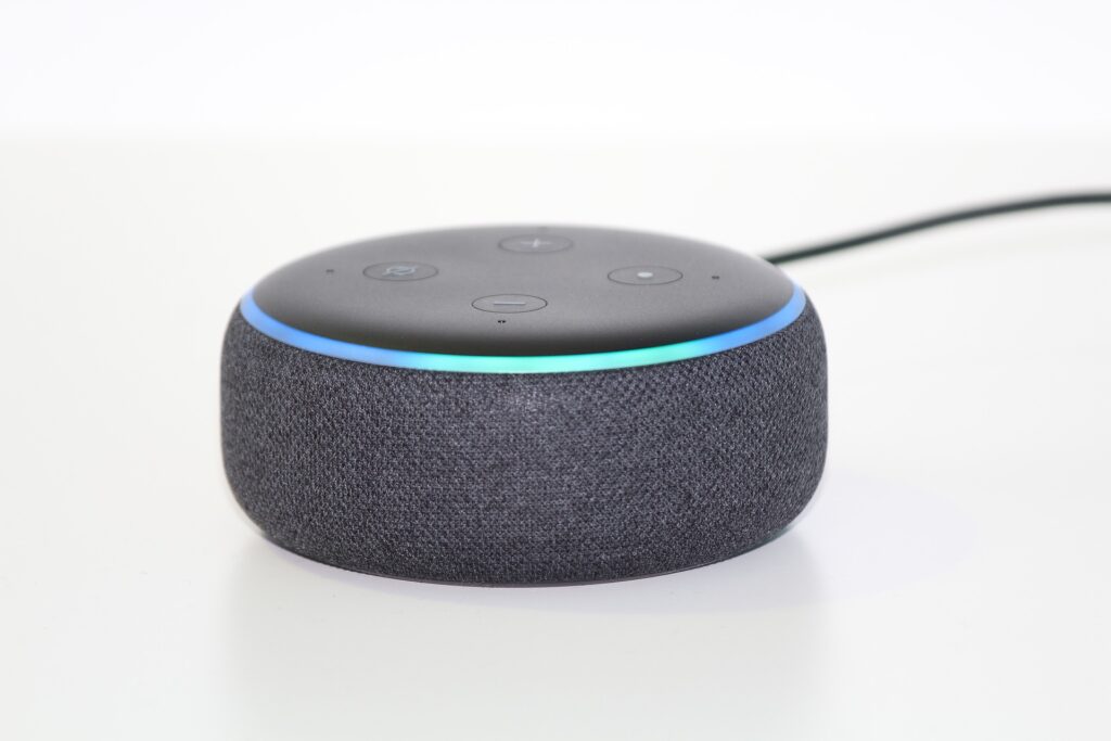 Amazon Echo, a smart speaker developed by Amazon.