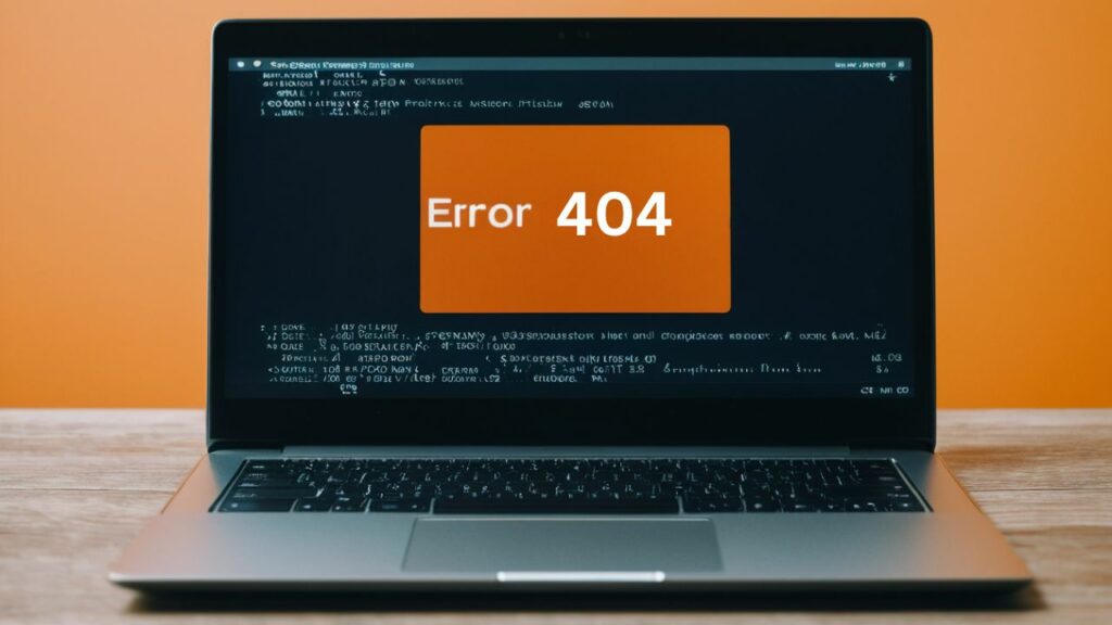 Laptop with 404 error on a screen. Most Common HTTP Error Codes