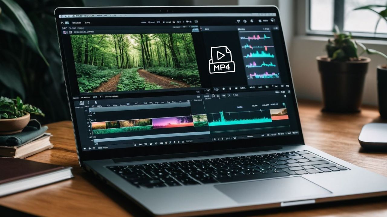 top 5 video formats; open laptop with video editing software