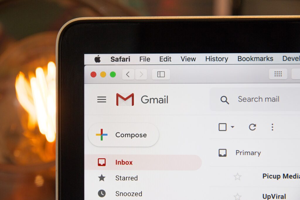 A screen showing Gmail filters.