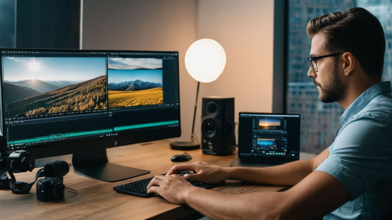 A man using the best image editors for Windows 11