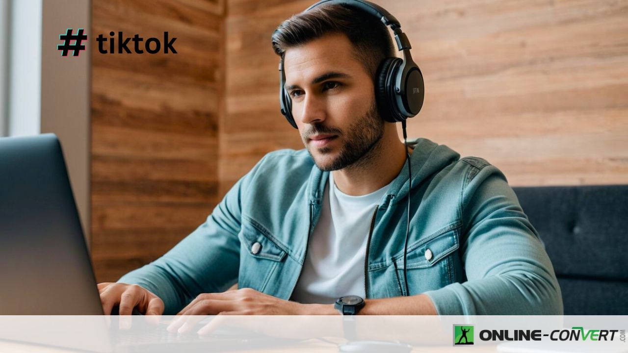 A man using TikTok video converter.