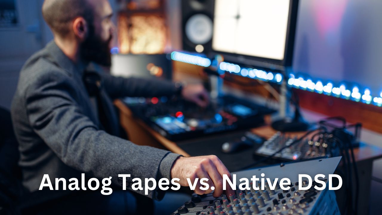 Man in a recording studio: Analog Tapes vs DSD