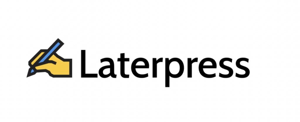 Laterpress logo; platform to publish ebooks