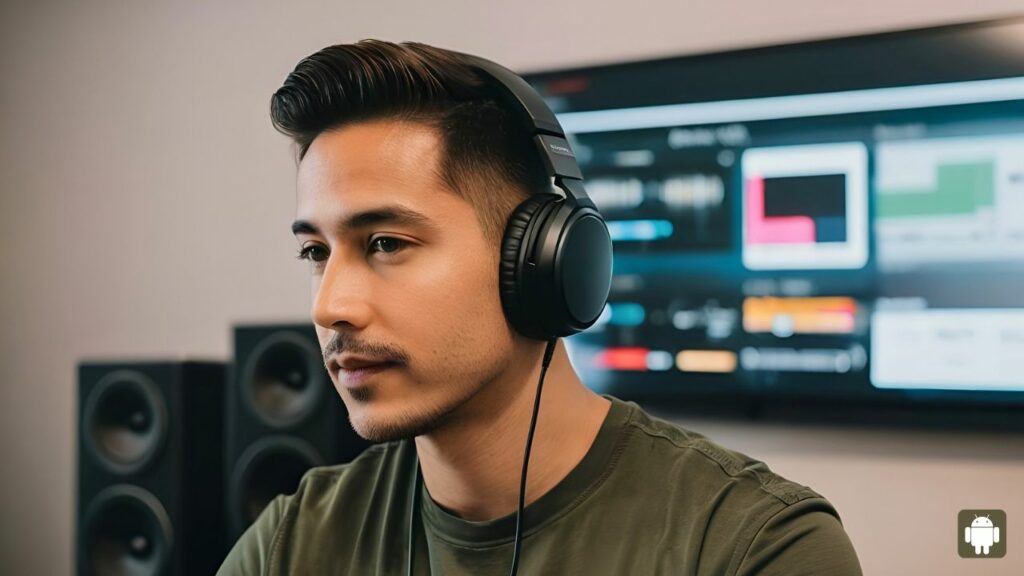 A guy with headphones. Android for Audiophiles.