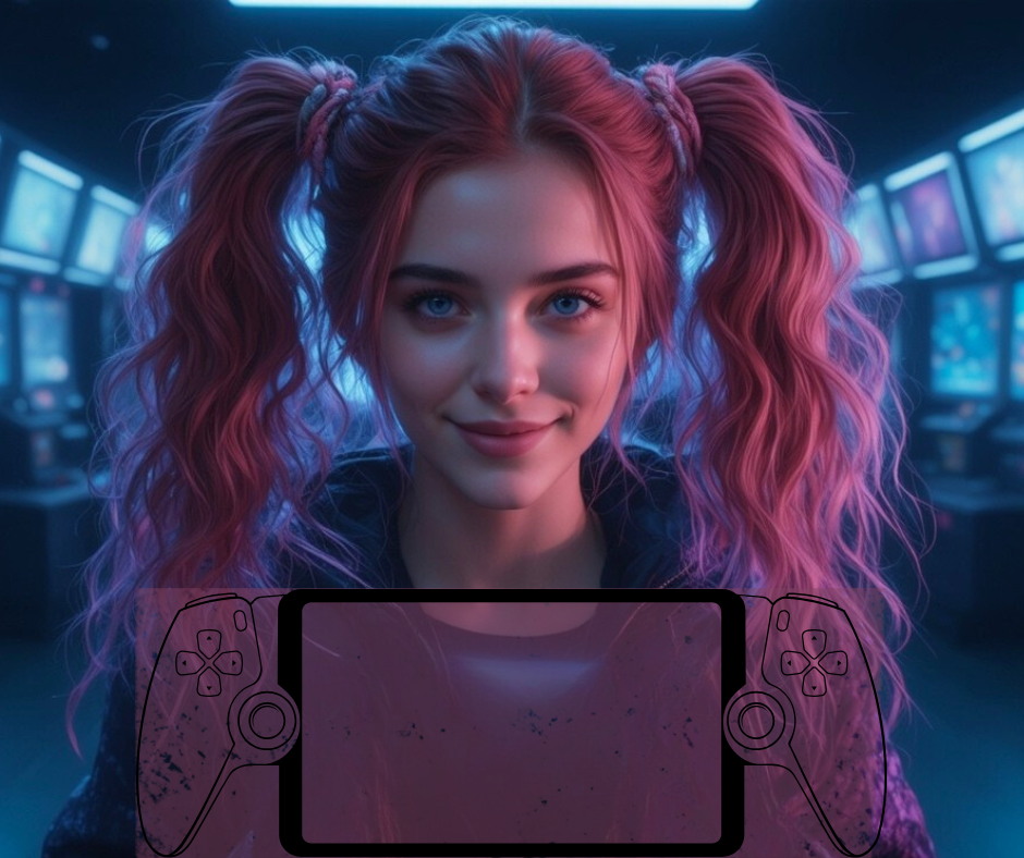 How to Connect PlayStation Portal to Your PlayStation 5 Console; a female gamer with PlayStation Portal device